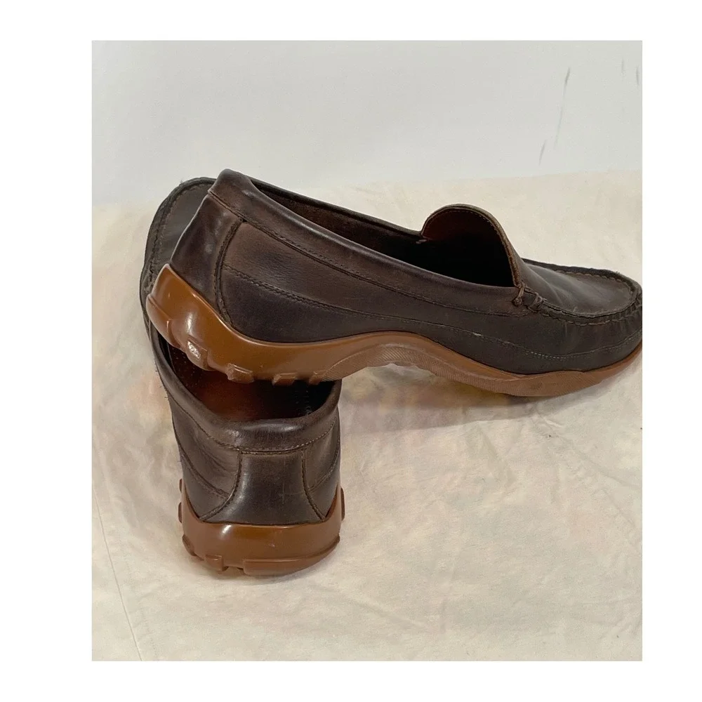 Allen Edmonds Mens Shoes 9.5D Boulder Loafers Brown Leather Driving Mocs